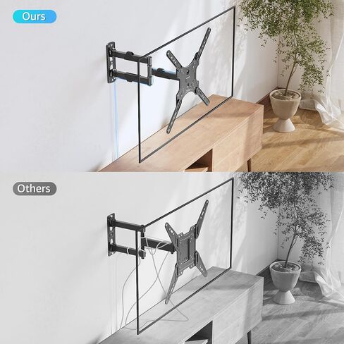 MOUNTUP TV Wall Mounts TV Bracket for Most 26-60 Inches TVs, Full Motion TV Wall Mount with Swivel and Extend 19 Inch, TV Mount with Swivel Articulating Support, Max VESA 400x400mm, MU0009 in Kuwait