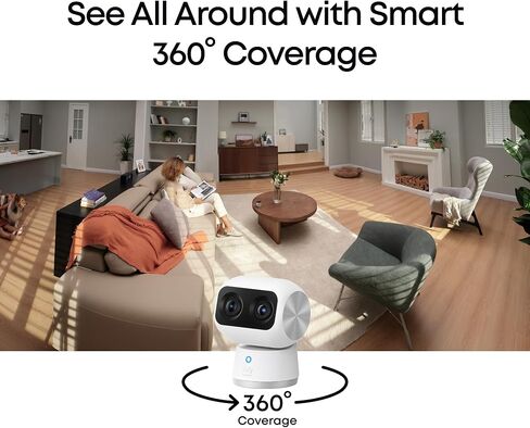 كاميرا eufy Security الداخلية S350، كاميرات مزدوجة، كاميرا أمان بدقة 4K UHD مع تكبير 8× وPTZ 360 درجة، الذكاء الاصطناعي البشري/الحيوانات الأليفة، مثالية لمراقبة الأطفال/كاميرا الحيوانات الأليفة/أمن المنزل، شبكة Wi-Fi 6 مزدوجة النطاق، التوصيل in Kuwait