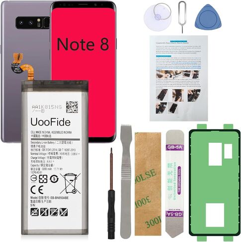UooFide for Galaxy S8 Battery Replacement, Compatible with Samsung Galaxy S8 SM-G950 All Carriers EB-BG950ABA EB-BG950ABE with Professional Repair Tools Kit in Kuwait