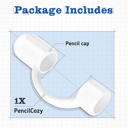 [5-Pack] PencilCozy for Apple iPencil Cap, Protective Pen Cover, Tether, Prevent Damage, Works with Apple iPad Pro Pencil (Blue, Red, Yellow, White, Clear) in Kuwait