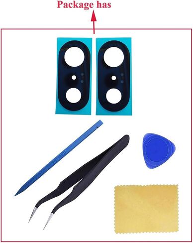 ubrokeifixit for Google Pixel 7 6.3" Rear Back Camera Glass Lens Cover Replacement for Google Pixel 7 6.3" 2022 GVU6C GQML3,with Pre-Cut Tape (2 pcs/Pixel 7 6.3"/Black) in Kuwait