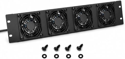 Kutatek Rack Mount Fan Panel 3U, Intake Airflow, for Cooling AV, Home Theater, Network 19" Racks in Kuwait