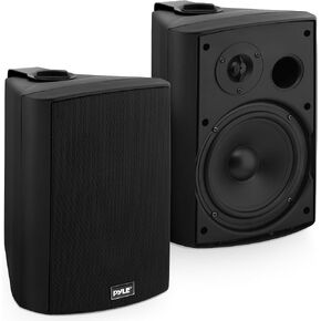 Pyle Pair of Wall Mount Waterproof & Bluetooth 6.5'' Indoor/Outdoor Speaker System, with Loud Volume and Bass. (Pair, Black. PDWR62BTBK) in Kuwait