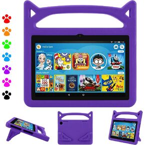 Kids Tablet Case for 8 Tablet(2020/2022 Release,10th/12th Generation),Dinines Incompatible with iPad Samsung 8inch Tablet,Anti Slip Shockproof Kids Friendly Case for 8 inch Tablet(Blue) in Kuwait