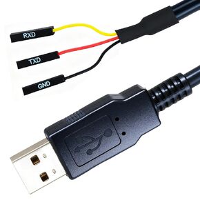NITOMTYU USB to TTL Serial 3.3V Adapter Cable with FTDI Chip, USB to TTL-232R-RPI Serial Cable TX RX Signal 3 Pin Windows Linux MAC OS in Kuwait