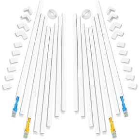 250in Cord Hider - One-Cord Cable Concealer - Yecaye Small Cord Cover on Wall Cable Management System - Cable Hider Cable Raceway Kit for Max 2 Cords, Wire Cover Home - 16X L15.7in W0.59in H0.4in in Kuwait