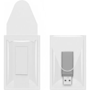 Professional USB Drive Adhesive Pockets | Transparent Self-Adhesive Storage Sleeves | Universal Flash Drive Holders | Stick-On Pouches for Organizing Tech Accessories | 10 Pack in Kuwait