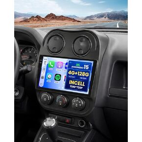 Android Car Stereo for 2010-2016 Jeep Compass Patriot, Built-in Wireless CarPlay Car Radio with Android Auto, 10.1'' Touch Screen in-Dash GPS Navigation Support Mirror Link BT FM AHD Rearview SWC DSP in Kuwait