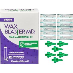 Wax Blaster MD (Refill Pack) Includes Ear Clean MD Packets and Green Safety Tips in Kuwait