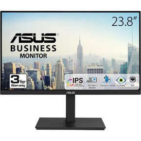 ASUS 23.8" 1080P Docking Monitor (VA24ECPSN) - Full HD, IPS, 75Hz, Adaptive-Sync, Speakers, Eye Care, Low Blue Light, Flicker Free, USB-C, RJ45, HDMI, Frameless, Height Adjustment, VESA Wall Mountable in Kuwait