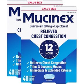 Mucinex 12-Hour Chest Congestion Expectorant Tablets, 40 ct in Kuwait