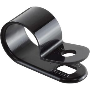 GTSE Black Nylon Plastic Cable Clamps, 5/16" Screw Mounts for Cable, Rope, Tube Management, 100 Pack in Kuwait