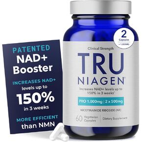 TRU NIAGEN PRO 1000mg | Patented Nicotinamide Riboside NAD+ Supplement | NR Supports Cellular Energy Metabolism & Repair, Vitality, Healthy Aging of Heart, Brain & Muscle (30 Servings) in Kuwait