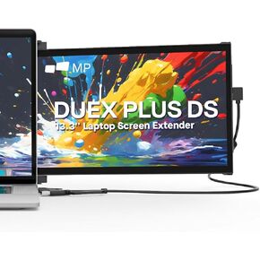 Mobile Pixels 2023 New 13.3" Portable Monitor, Full HD IPS 1080P Laptop Monitor Extender, USB C/USB A Plug and Play, Suitable for 13-15" Laptop, Windows/Mac/Android/Switch Compatible (Duex Plus) in Kuwait