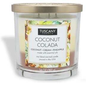 Tuscany Candle Coconut Colada Premium Satin Wax Soy Blend Candle in Kuwait