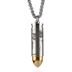 aiGear Titanium Mini Pill Fob Inner Diameter 0.32 Inch with Necklace Light Weight Pill Holder Waterproof Small Keychain Pill Box for EDC Outdoor Hiking Camping Travel First Aid in Kuwait
