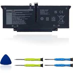 OUWEE JHT2H Laptop Battery Compatible with Dell Latitude 7310 7410 Series Notebook 04V5X2 0HRGYV Y7HR3 0WY9MP 7.6V 52Wh 6500mAh in Kuwait