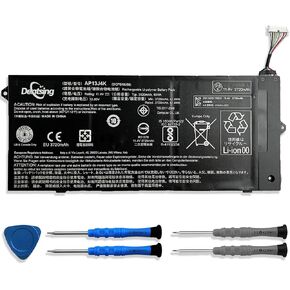 بطارية كمبيوتر محمول Dentsing AP13J4K 11.4V 45Wh/3920mAh متوافقة مع Acer Chromebook 11.6" 11 C740 C720 C720P CB3-532 Series Notebook AP13J3K KT.00304.001 (سلك طويل 4 سم) in Saudi Arabia