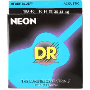 خيوط جيتار صوتي متوسطة مطلية باللون الأحمر من DR Strings Hi-Def NEON (12-54) in Kuwait
