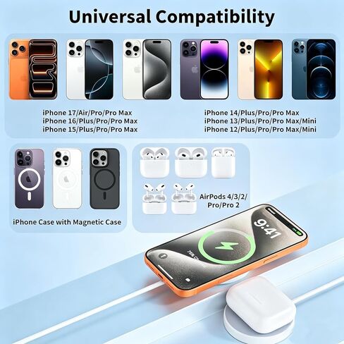 iPhone Charger Fast Charging, 40W Dual USB C Wall Charger [MFi Certified] 2Pack Super Quick Double Port Apple Charger with 10FT Long Lightning Cable for iPhone 14/14 Pro/14 Pro Max/14 Plus/13/12/11/X in Kuwait