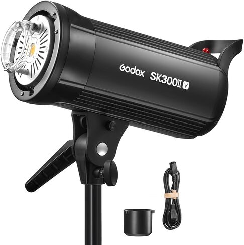 Godox SK300IIV Photo Studio Strobe Flash, 300Ws GN58 5700K Bowens Mount Professional Monolight Light with Built-in Godox 2.4G Wireless X System,10W Modeling Lamp for Studio Shooting in Kuwait