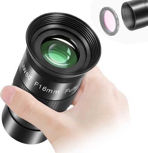 Astromania Fully Multi-Coated 1.25" Ultra-Wide 80 Degree Eyepiece for Telescope - F16mm in Kuwait