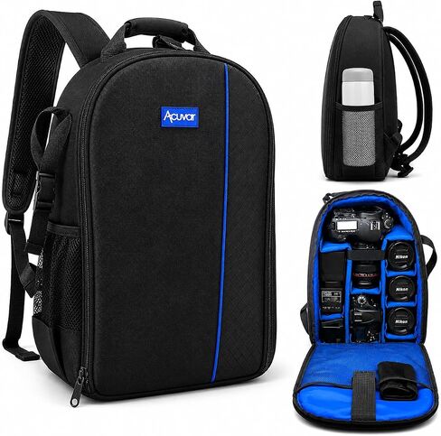 Acuvar Professional DSLR Camera Backpack with Rain Cover for Canon, Nikon, Sony, Olympus, Samsung, Panasonic, Pentax models. in Kuwait