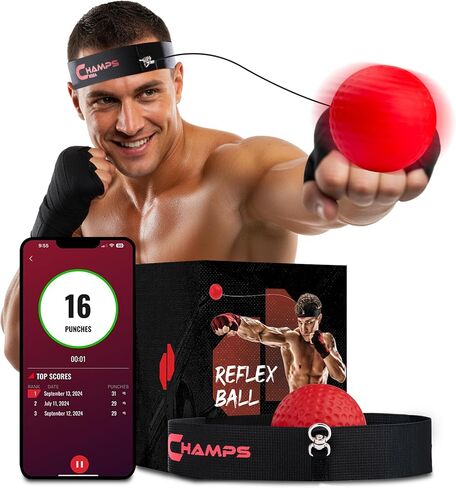 Boxing Reflex Ball Great for Reaction Speed and Hand Eye Coordination Training Boxing Equipment Fight Speed, Boxing Gear, Punching Ball Reflex Bag (Advanced) in Kuwait