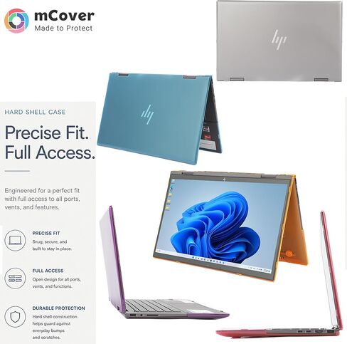 mCover Case ONLY Compatible for 2022~2023 15.6" HP Envy x360 15-EW0000 (Intel CPU) / 15-EY0000 (AMD CPU) Series Laptop (NOT Fitting Any Other HP Models) - Clear in Kuwait