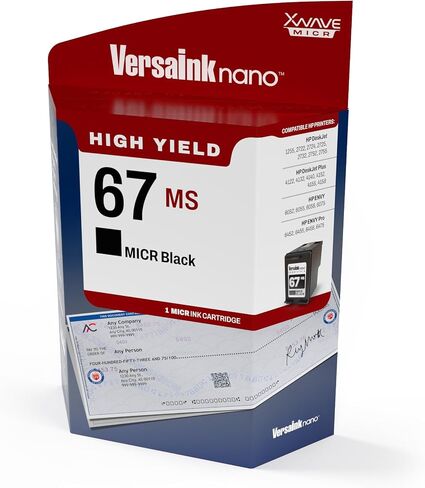 VersaInk-Nano HP 67 MS MICR Black Ink Cartridge for Check Printing in Kuwait