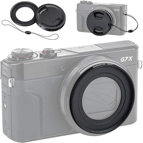 JJC Dedicated Metal Filter Adapter Lens Adapter for Sony ZV-1 II RX100 VII VI RX100M7 RX100M6 for Canon G5X Mark II Installing 52mm UV CPL ND Filter,Includes 52mm Snap-On Lens Cap & Cap Keeper String in Kuwait