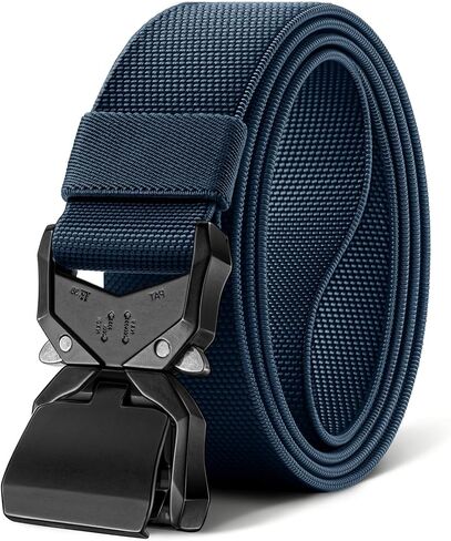 BULLIANT Men's Tactical Belt Military Rigger Elastic Nylon Belt fo Gift Men Work Heavy Duty 1.5",QUICK RELEASE in Kuwait