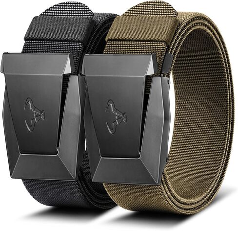 BULLIANT Men's Tactical Belt Military Rigger Elastic Nylon Belt fo Gift Men Work Heavy Duty 1.5",QUICK RELEASE in Kuwait