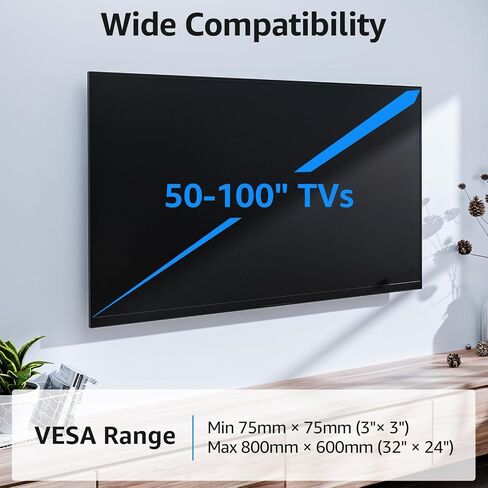 MOUNTUP Tilting TV Wall Mount for Most 37-82 Inch TV, Wall Mount TV Bracket with Level Adjustment Fits 16"- 24" Studs Easy for TV Centering, Low Profile Wall Mount Max VESA 600x400mm Up 120 LBS MU0016 in Kuwait