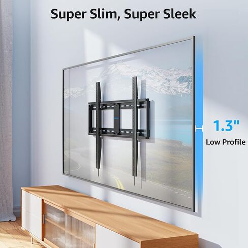 MOUNTUP Tilting TV Wall Mount for Most 37-82 Inch TV, Wall Mount TV Bracket with Level Adjustment Fits 16"- 24" Studs Easy for TV Centering, Low Profile Wall Mount Max VESA 600x400mm Up 120 LBS MU0016 in Kuwait
