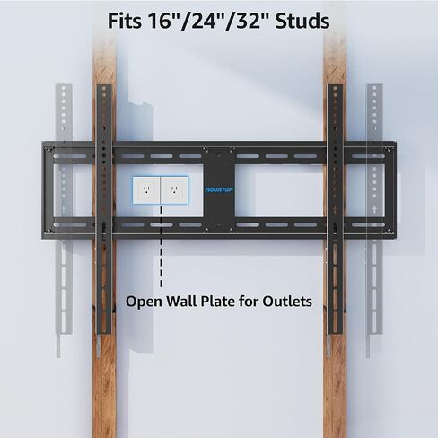 MOUNTUP Tilting TV Wall Mount for Most 37-82 Inch TV, Wall Mount TV Bracket with Level Adjustment Fits 16"- 24" Studs Easy for TV Centering, Low Profile Wall Mount Max VESA 600x400mm Up 120 LBS MU0016 in Kuwait