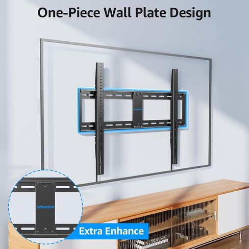 MOUNTUP Tilting TV Wall Mount for Most 37-82 Inch TV, Wall Mount TV Bracket with Level Adjustment Fits 16"- 24" Studs Easy for TV Centering, Low Profile Wall Mount Max VESA 600x400mm Up 120 LBS MU0016 in Kuwait