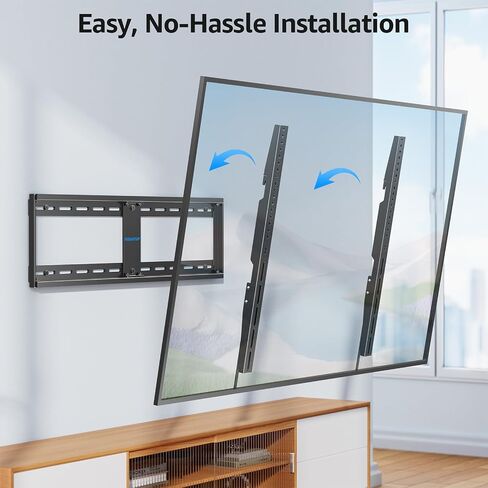 MOUNTUP Tilting TV Wall Mount for Most 37-82 Inch TV, Wall Mount TV Bracket with Level Adjustment Fits 16"- 24" Studs Easy for TV Centering, Low Profile Wall Mount Max VESA 600x400mm Up 120 LBS MU0016 in Kuwait