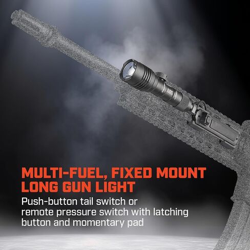 Streamlight 88058 ProTac Rail Mount 1 350-Lumen مصباح سلاح متعدد الوقود مع بطاريات CR123A ومفتاح ضغط عن بعد، مفتاح ذيل، مشابك، أسود، صندوق in Kuwait