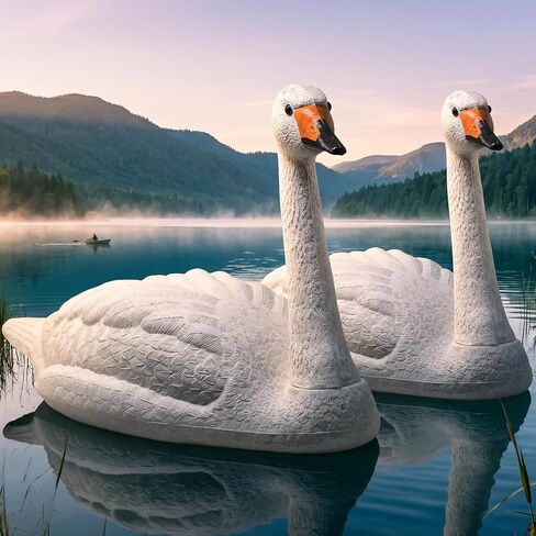 Galashield Swan Decoys for Geese | Large Floating Swan Decoy for Pool, Pond & Lake [2 Pack] in Kuwait