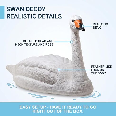 Galashield Swan Decoys for Geese | Large Floating Swan Decoy for Pool, Pond & Lake [2 Pack] in Kuwait