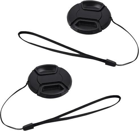 2 Pack 58mm Center Pinch Front Lens Cap Compatible with Canon EOS Rebel T7 T6 T5 T100 4000D T8i T7i T6s T6i T5i T4i T3i T2i T1i SL3 SL2 SL1 XSi XTi with EF-S 18-55mm Kit Lens (58mm) in Kuwait