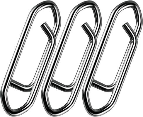 Alwonder 50-Pack Fishing Power Speed Clips, High Strength Stainless Steel Speed Clip for Fishing Lure Quick Change, Freshwater Saltwater Crankbait Popper Lures Quick Snap Connector Tackle in Kuwait