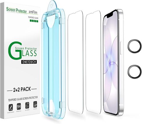 واقي شاشة من الزجاج المقوى لهاتف iPhone 12 Pro Max (6. 7 بوصات، 2020) مع مجموعة تركيب سهلة (عبوتان) in Kuwait