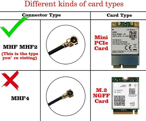 Internal Laptop WiFi Antenna 8dBi Dual-Band Mini PCIe U.FL MHF1 Cable 50cm in Kuwait