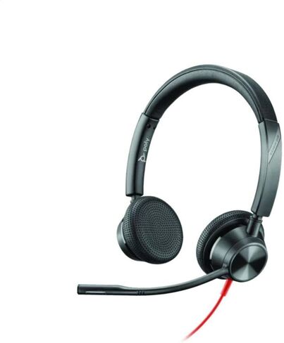 Plantronics - Blackwire 3325 - Wired, Dual-Ear (Stereo) Headset with Boom Mic - USB-A/3.5mm to connect to your PC and/or Mac - Works with Teams (Certified), Zoom & more in Kuwait