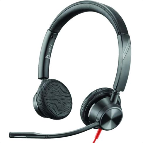 Plantronics - Blackwire 3325 - Wired, Dual-Ear (Stereo) Headset with Boom Mic - USB-A/3.5mm to connect to your PC and/or Mac - Works with Teams (Certified), Zoom & more in Kuwait