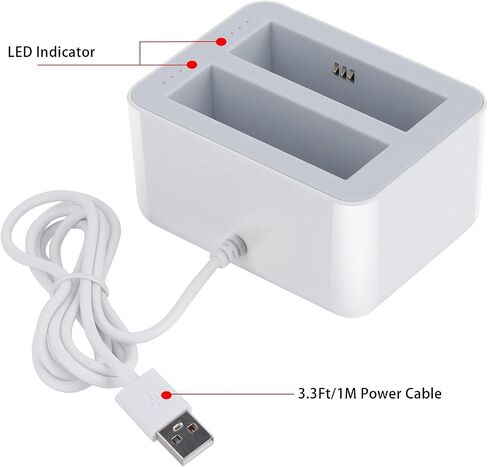 UYODM Charging Station Compatible with SimpliSafe Outdoor Camera Battery,Dual Port Charger for SimpliSafe Battery Only in Kuwait
