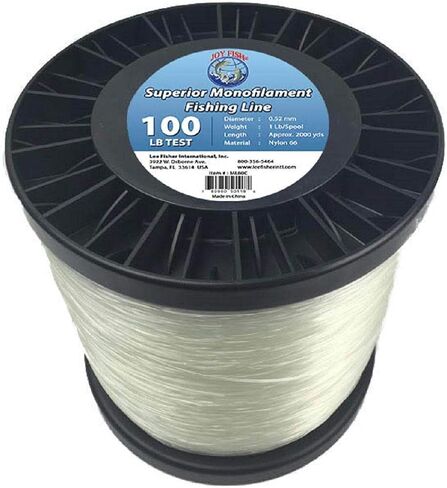 Lee Fisher sports Joy Fish Mono fishing line 100 lb test, 5 lb spool, clear in Kuwait