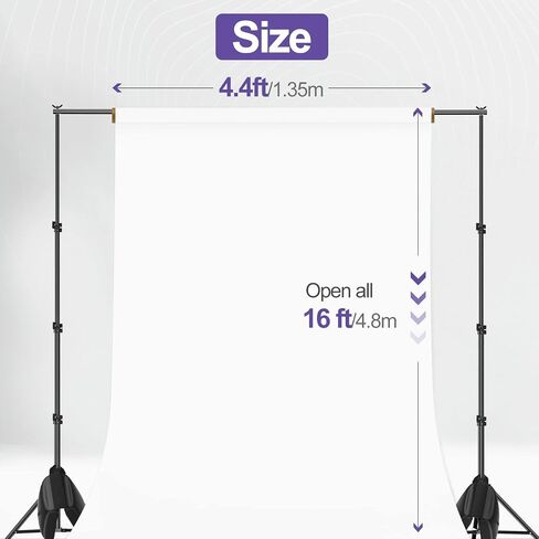 Emart Matte Seamless Photography Background Paper, 4.4x16FT Paper Backdrops for Photography, Studio, Videos, Portrait, Compatible with Backdrop Stand,Photo Backdrop Paper (53''x16.4' Black) in Kuwait